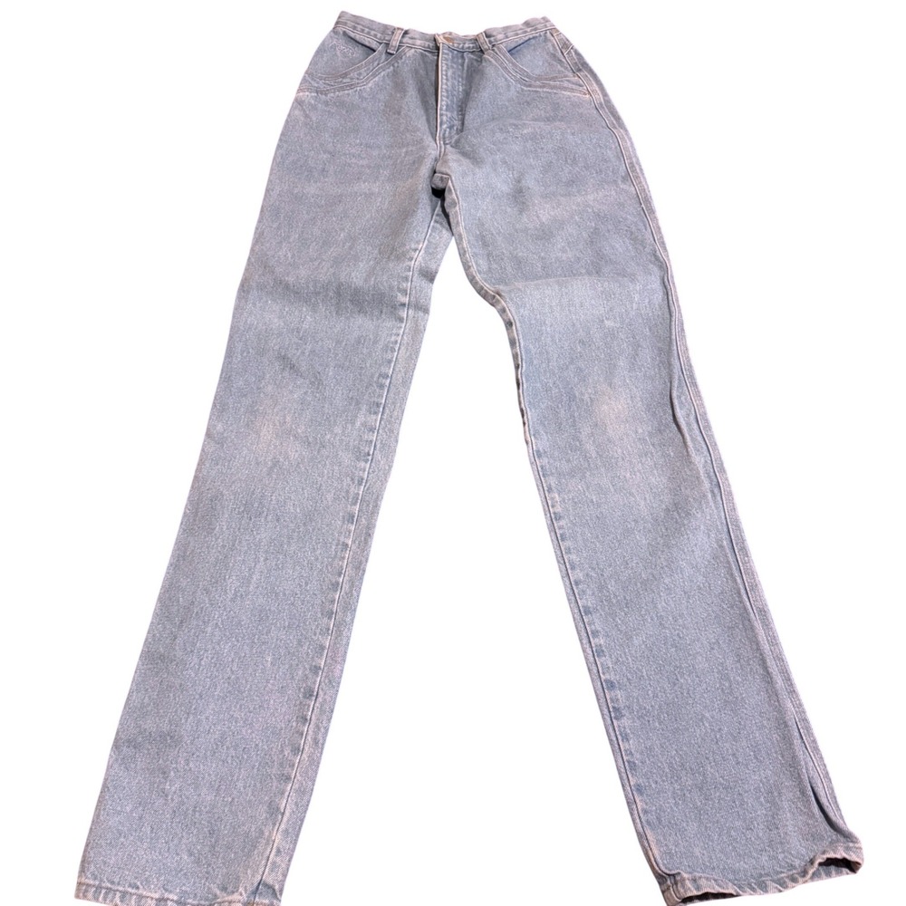 Vintage Roper High Waisted Light Wash Straight Leg Jeans Made in USA Size 26